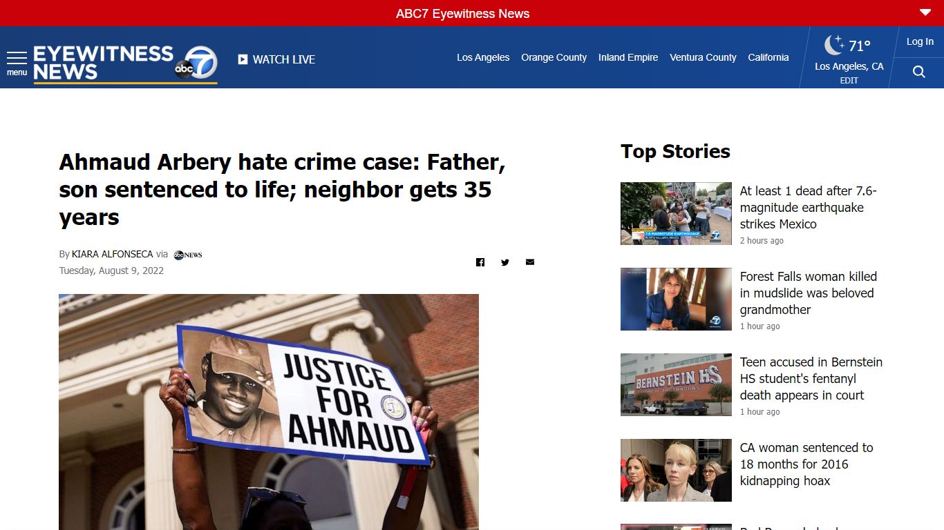 Ahmaud Arbery hate crime case: Father, son sentenced to life; neighbor ...