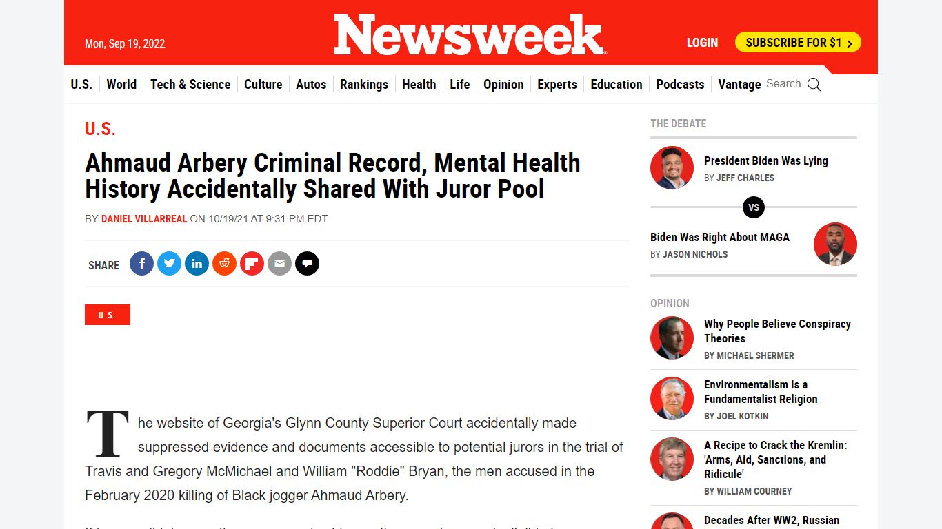 Ahmaud Arbery Criminal Record, Mental Health History ... - Newsweek
